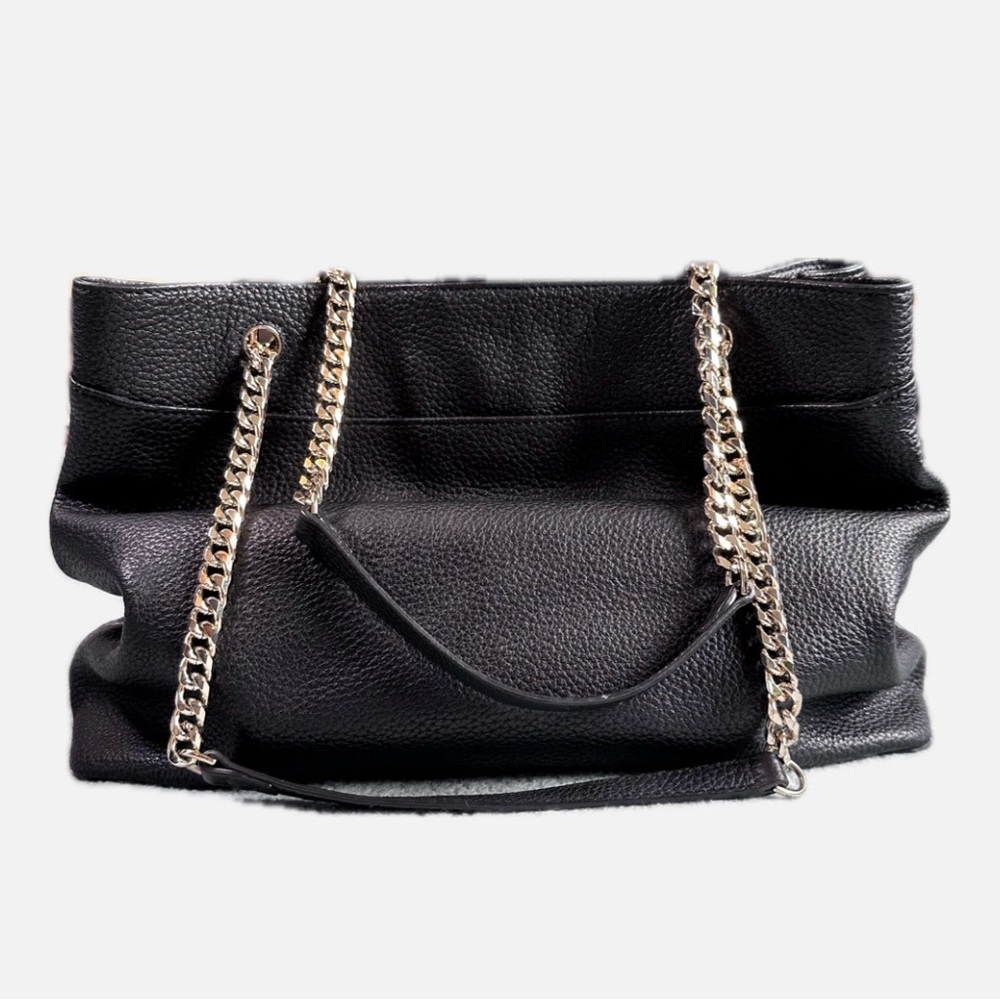 14th & Union Morton Black Pebble Leather Tote Shoulder Bag